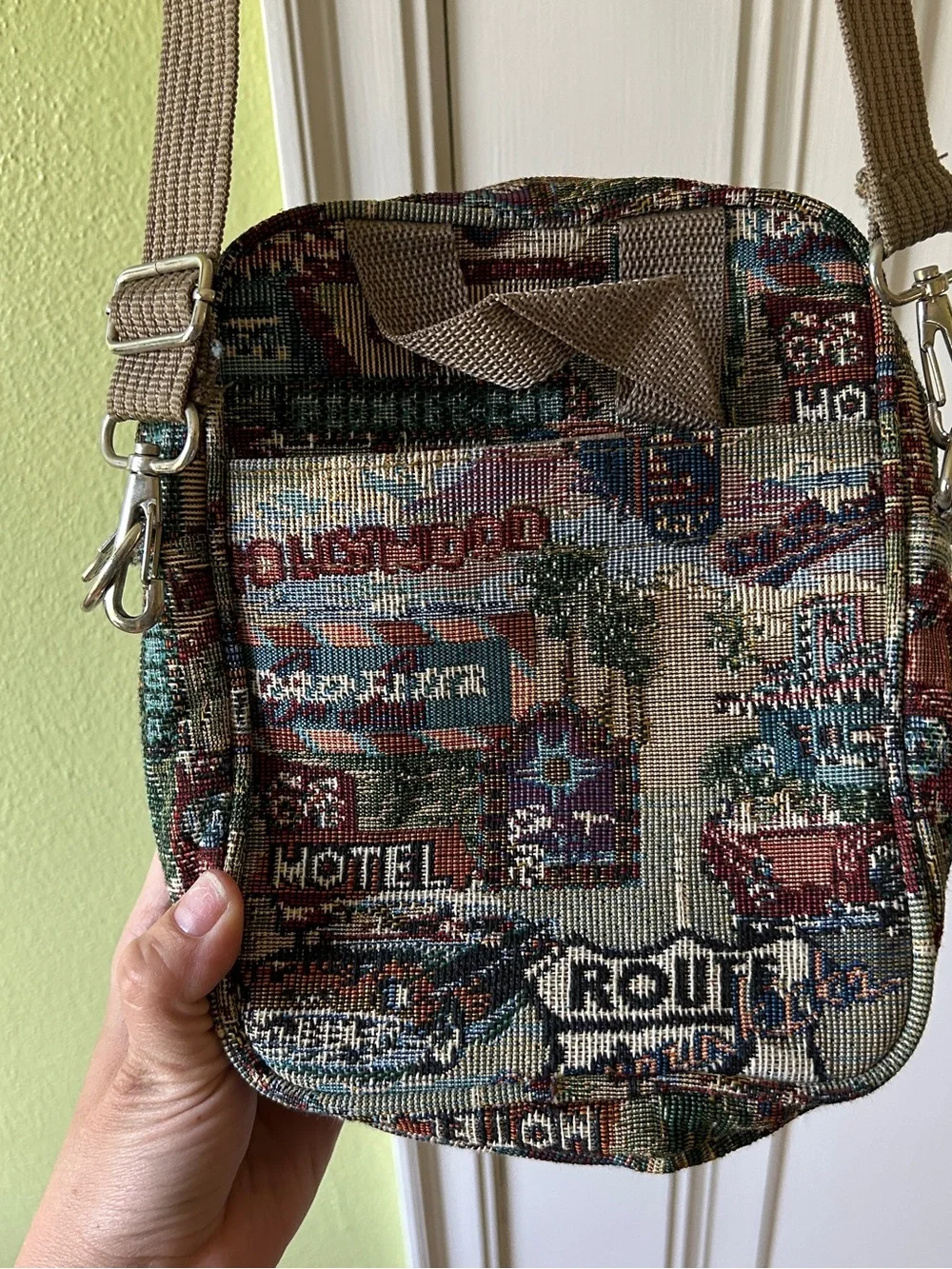 Vintage Purse - Route 66 Tapestry Bag